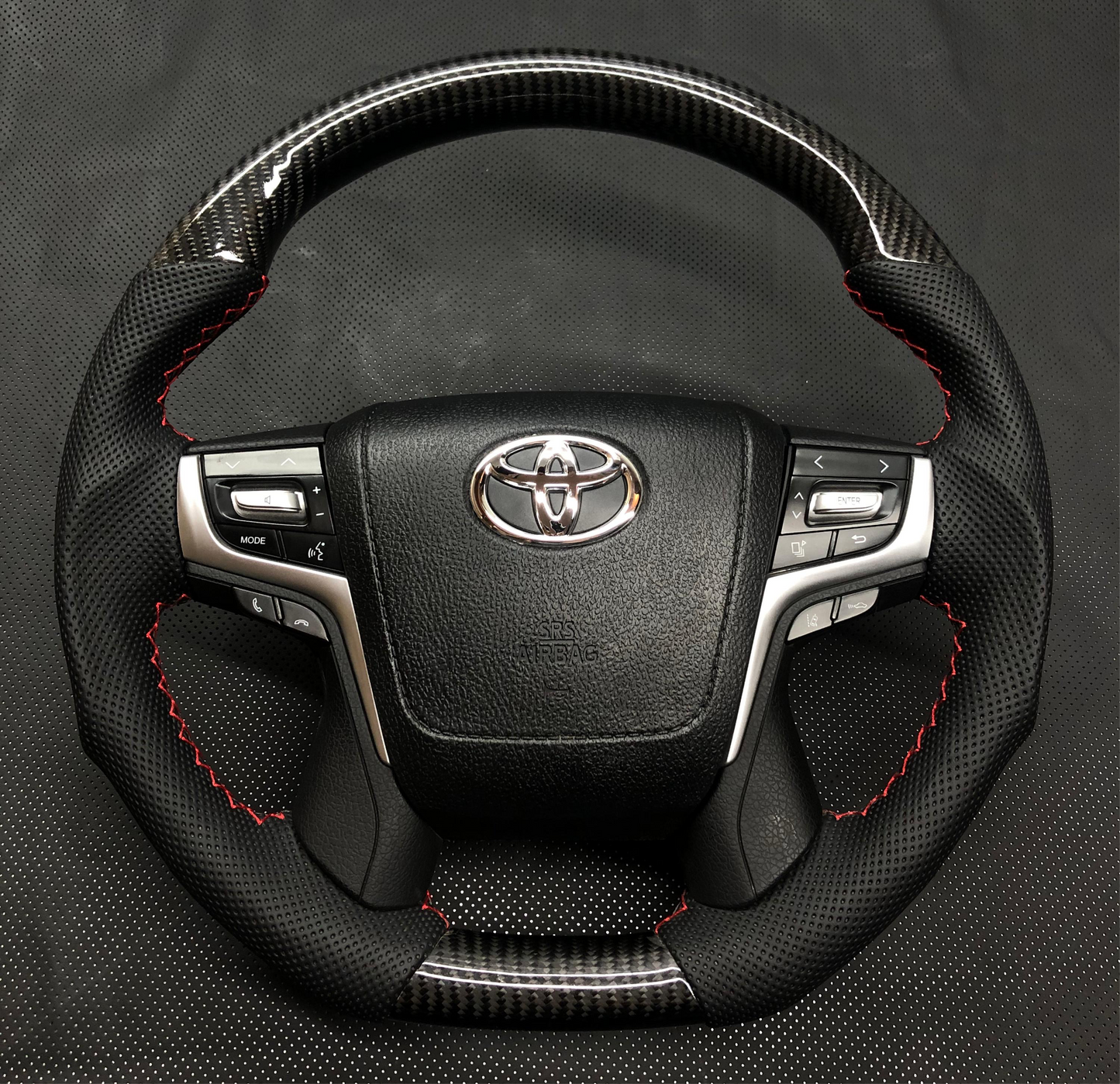 Toyota Land Cruiser 200 Series 2016-2019 Real Carbon Fiber Steering Wheel