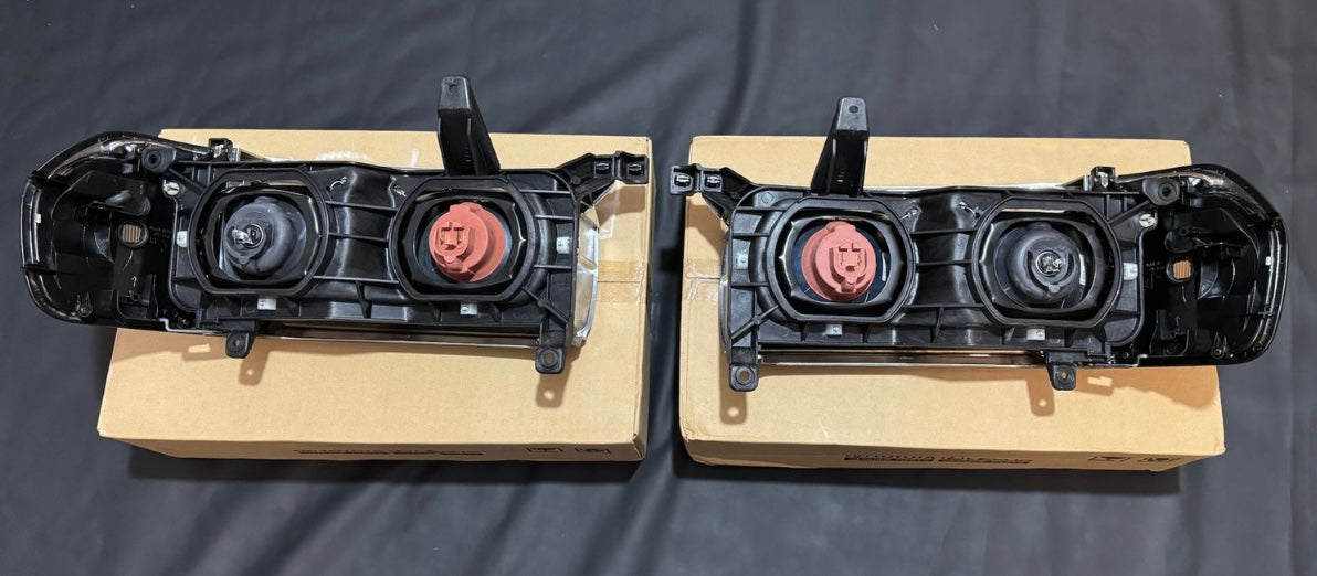NOS Toyota Land Cruiser 80 Series Complete 4 Eye Quad Headlights Set NEW JDM