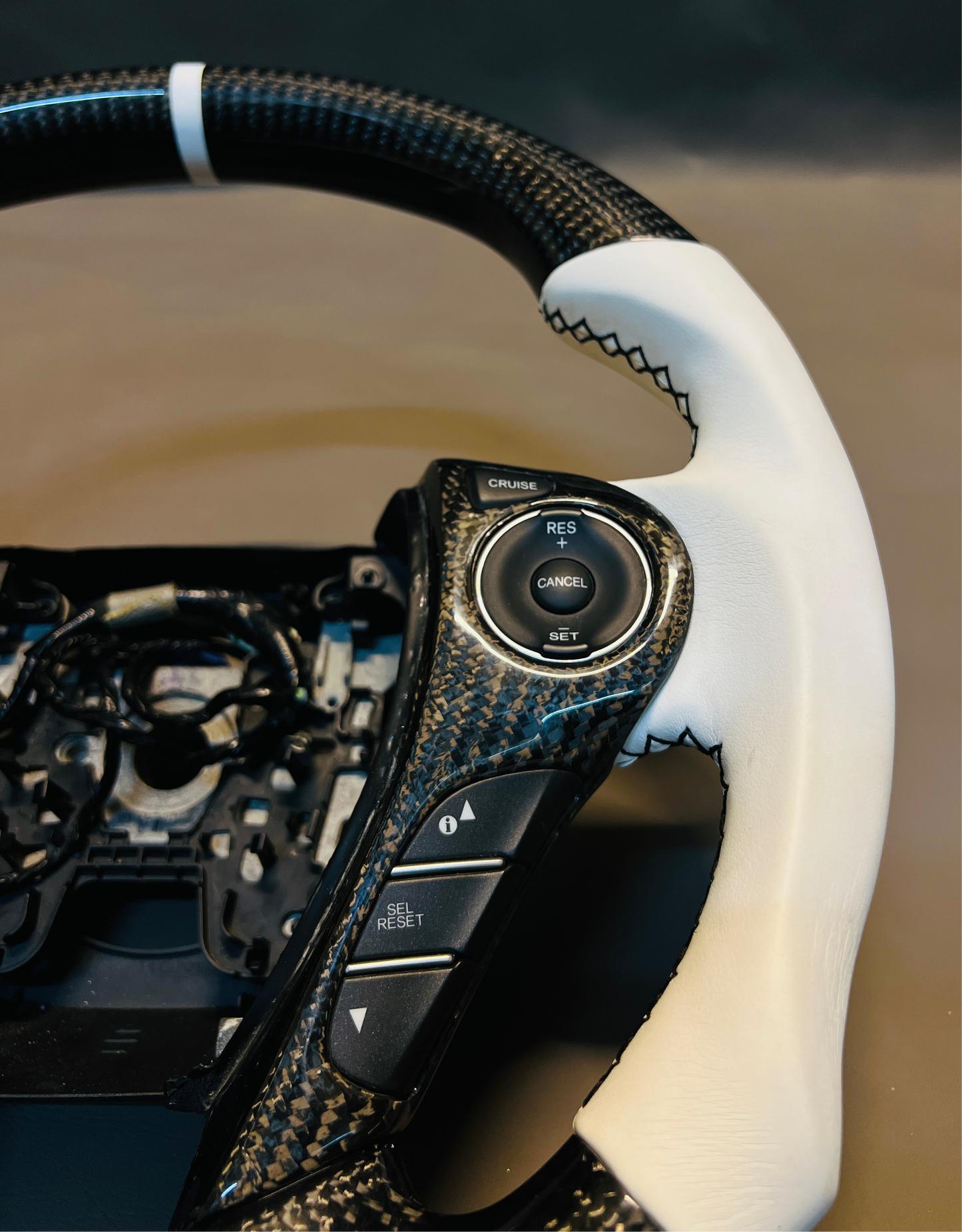 9th Gen Honda Accord 2013-2017 Real Carbon Fiber Custom Steering Wheel