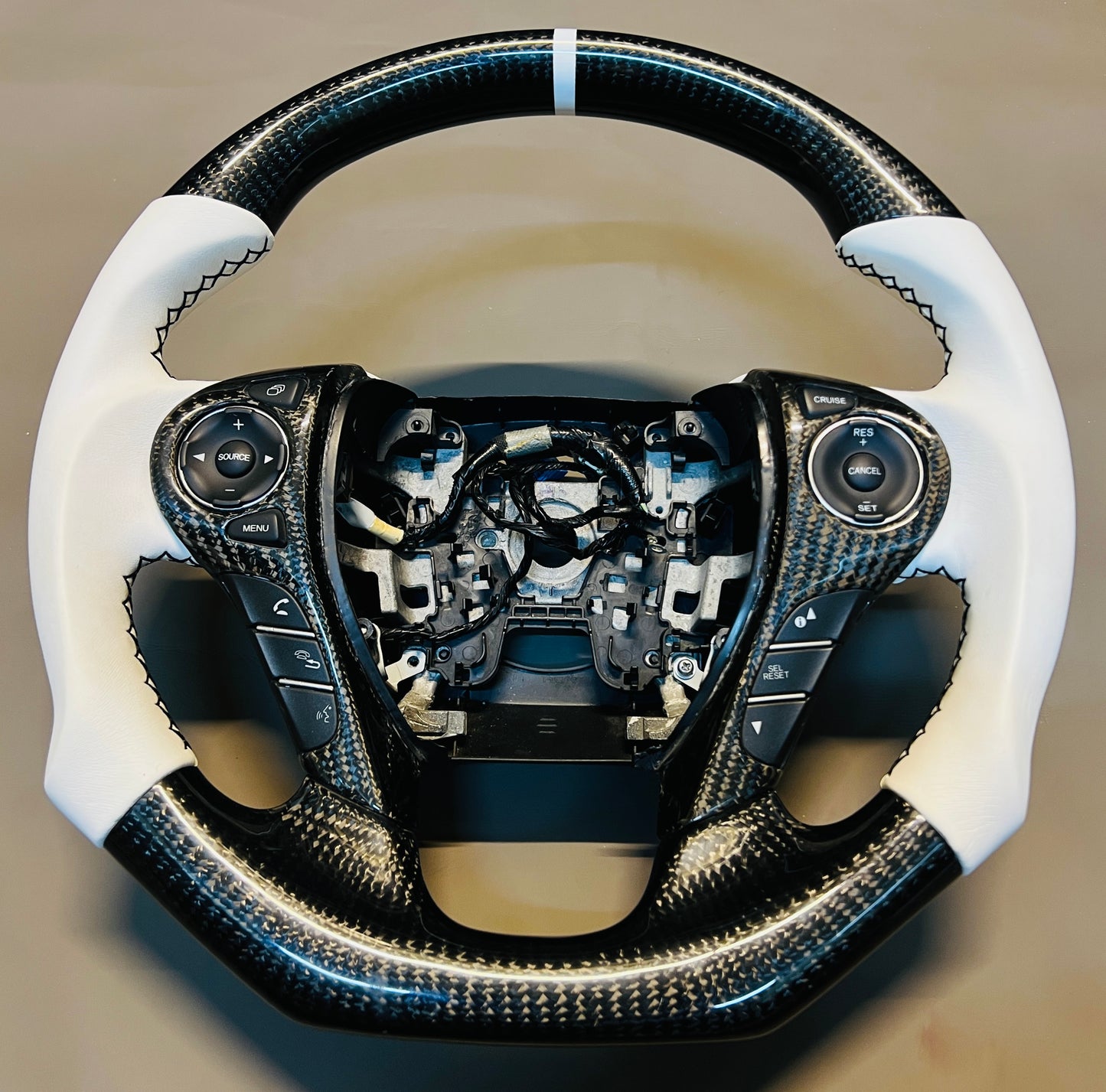 9th Gen Honda Accord 2013-2017 Real Carbon Fiber Custom Steering Wheel