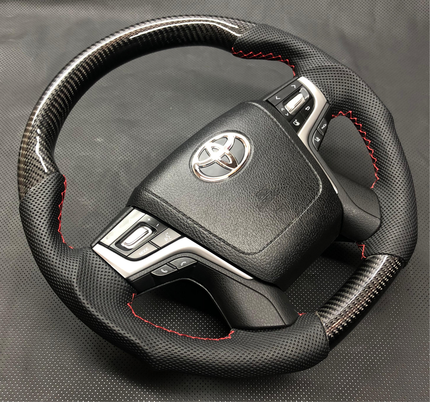 Toyota Land Cruiser 200 Series 2016-2019 Real Carbon Fiber Steering Wheel