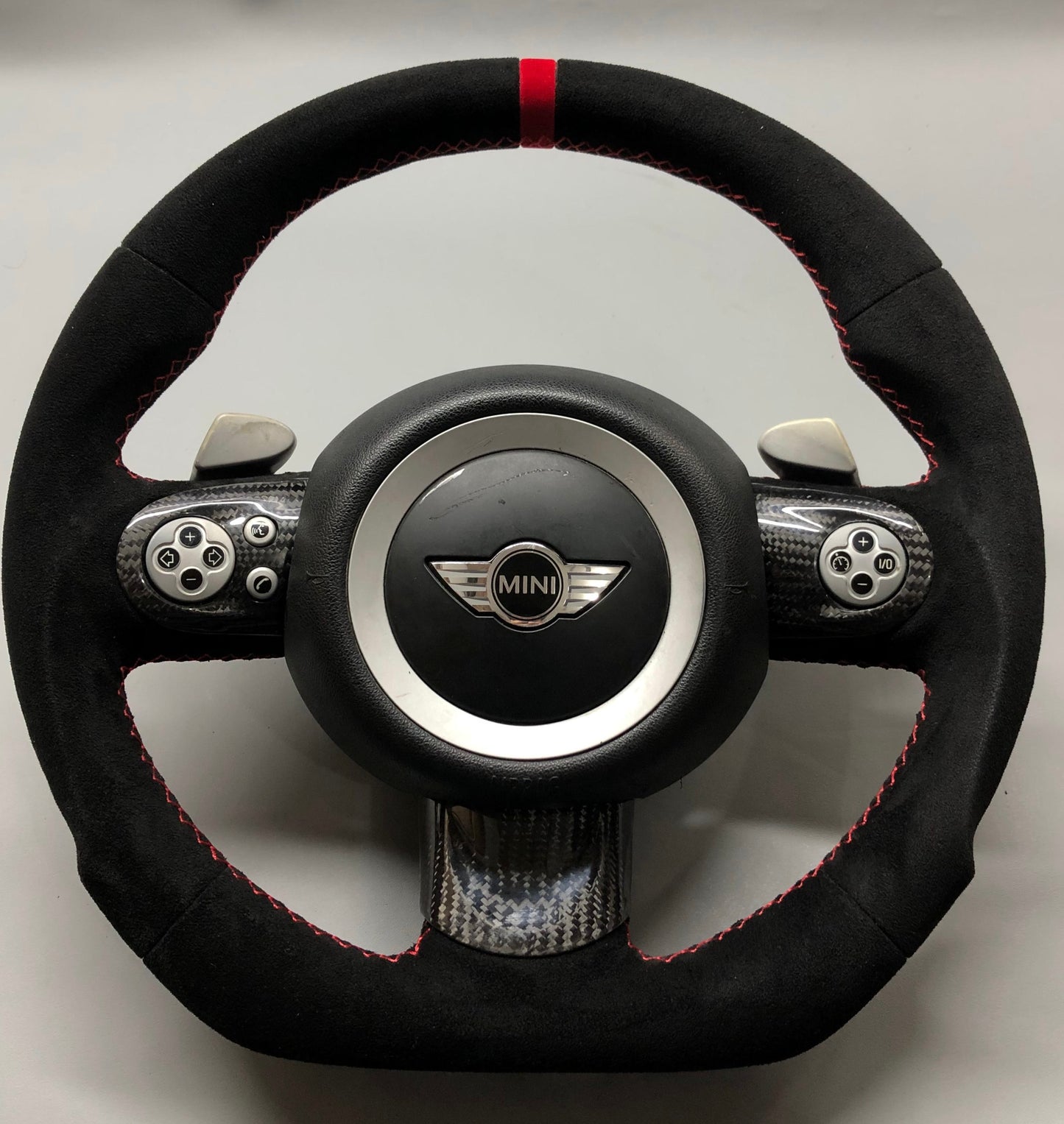 BMW MINI Cooper R55 R56 R60 JCW Customized Black Suede Steering Wheel