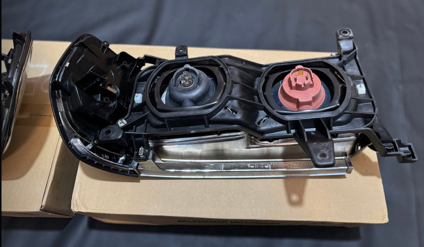 NOS Toyota Land Cruiser 80 Series Complete 4 Eye Quad Headlights Set NEW JDM