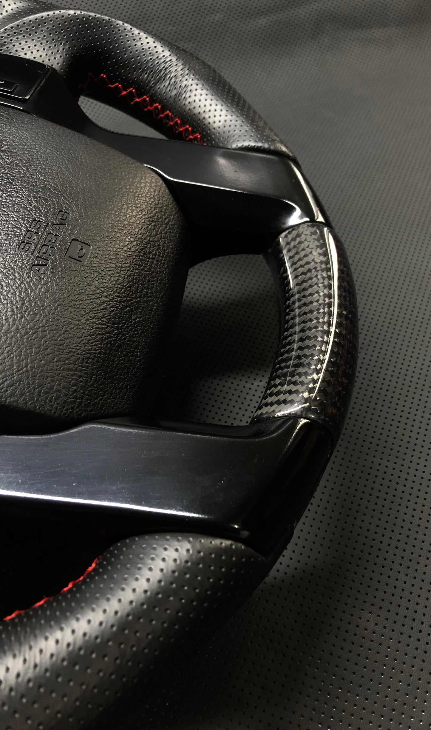 Toyota 4runner Tundra Tacoma Sequoia OEM TRD Customized Real Carbon Fiber Steering Wheel 2009-2021