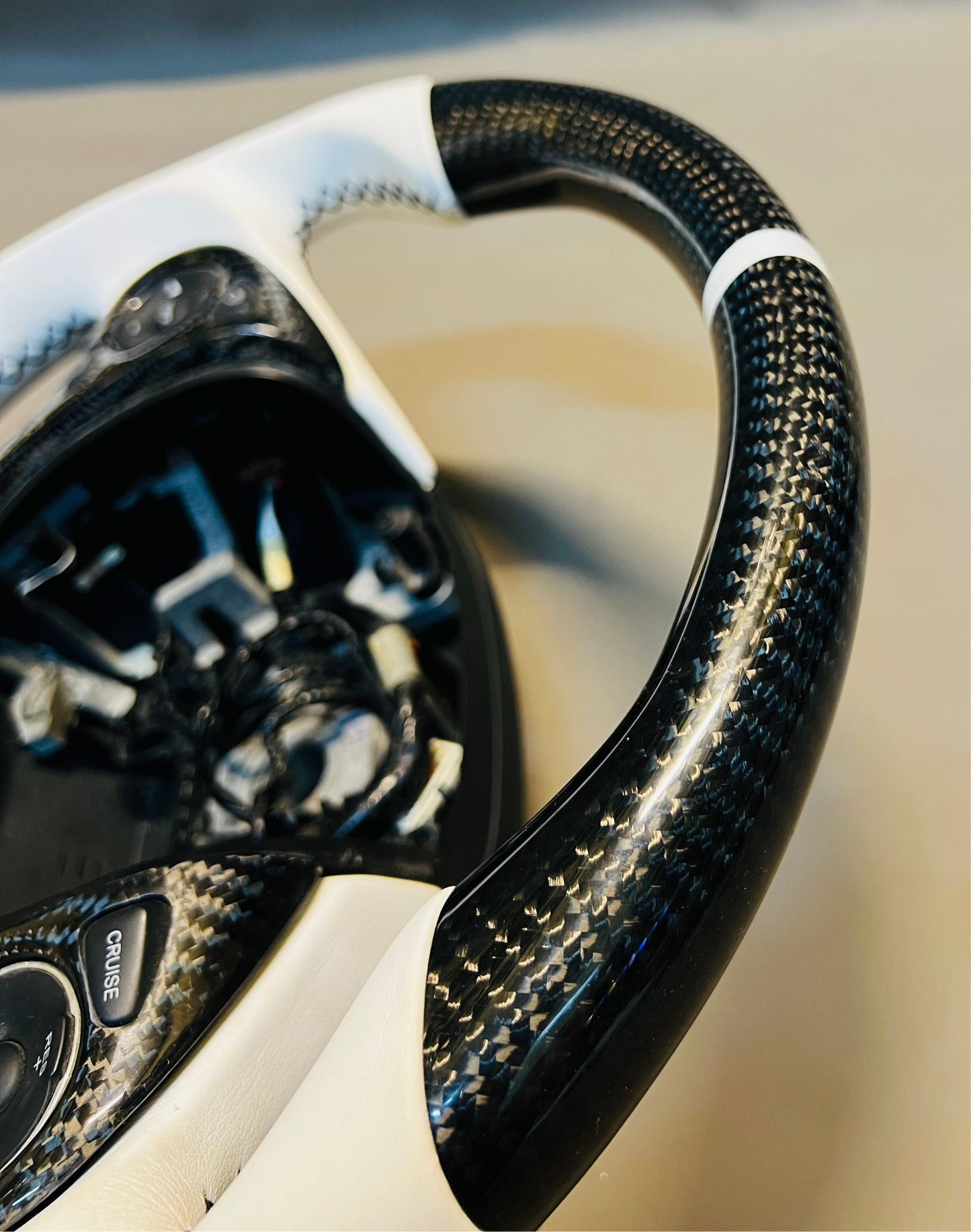 9th Gen Honda Accord 2013-2017 Real Carbon Fiber Custom Steering Wheel