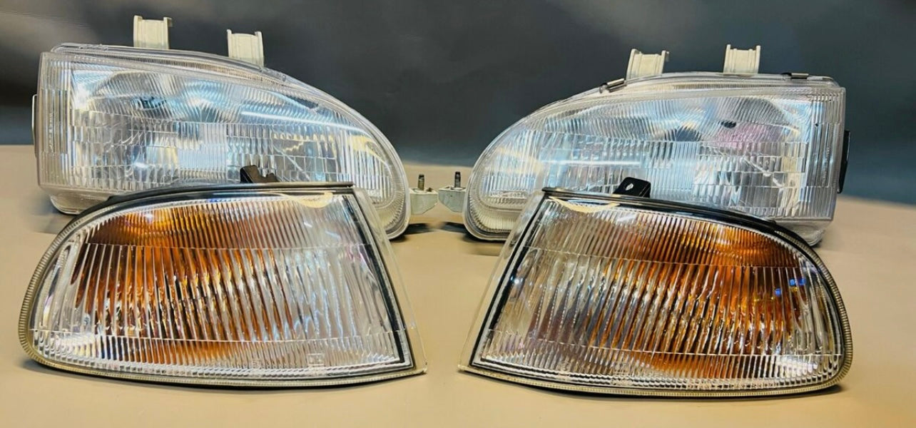Honda CIVIC 92-95 EJ1 EJ2 EG5 EG6 Hatch Coupe Front Head lights Set OEM JDM