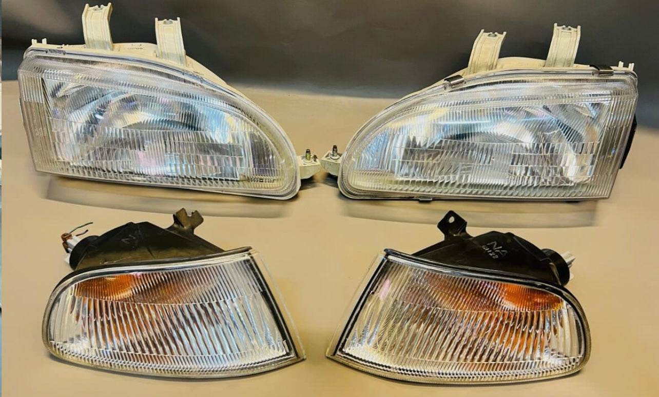 Honda CIVIC 92-95 EJ1 EJ2 EG5 EG6 Hatch Coupe Front Head lights Set OEM JDM