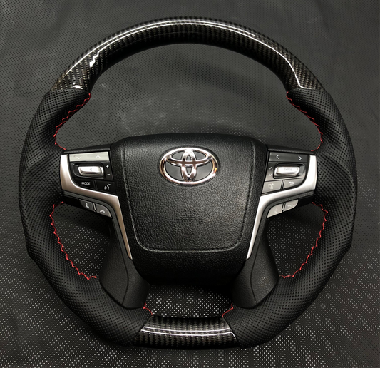 Toyota Land Cruiser 200 Series 2016-2019 Real Carbon Fiber Steering Wheel