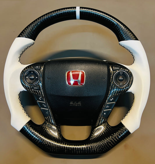 9th Gen Honda Accord 2013-2017 Real Carbon Fiber Custom Steering Wheel