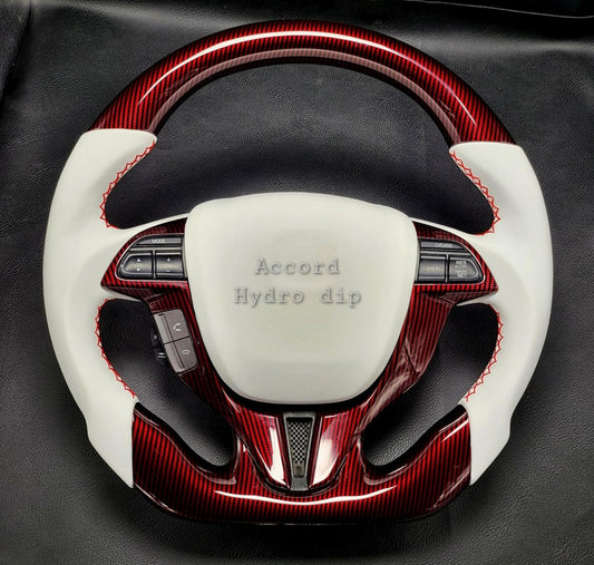 8th Gen Honda Accord Coupe 2008-12, Odyssey 2011-17 Hydro Dip Carbon Steering Wheel