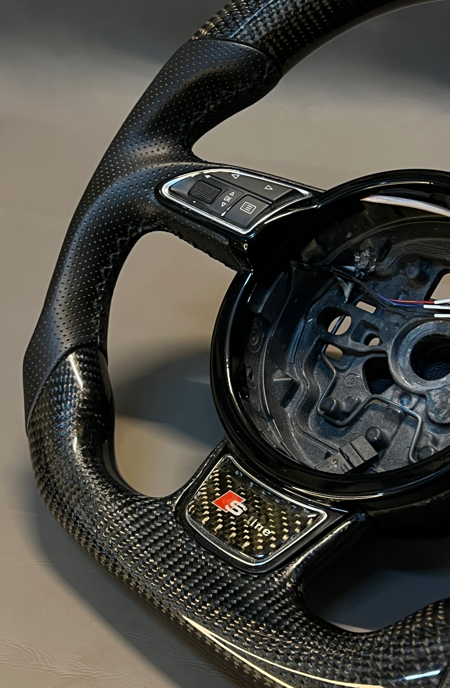 Carbon Fiber LED Display S-Line Sport Steering Wheel 2012-18 Audi A6 A7 S6 S7 A1