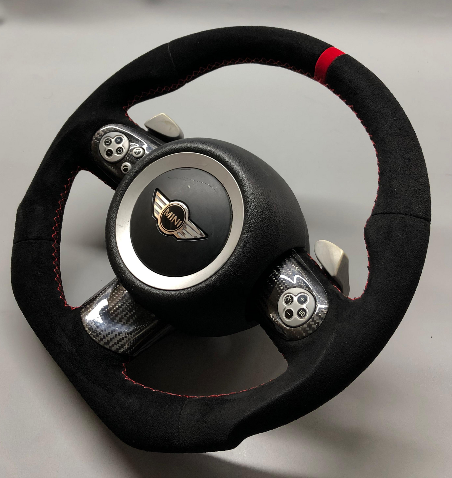 BMW MINI Cooper R55 R56 R60 JCW Customized Black Suede  Steering Wheel