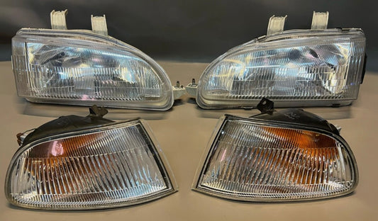 Honda CIVIC 92-95 EJ1 EJ2 EG5 EG6 Hatch Coupe Front Head lights Set OEM JDM