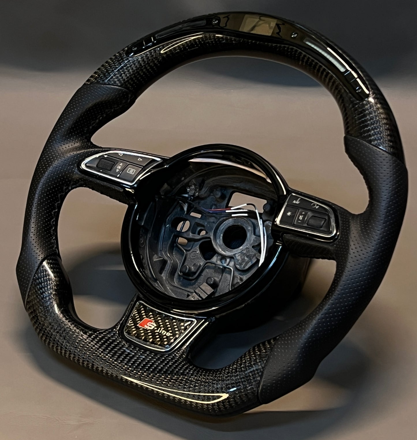 Carbon Fiber LED Display S-Line Sport Steering Wheel 2012-18 Audi A6 A7 S6 S7 A1