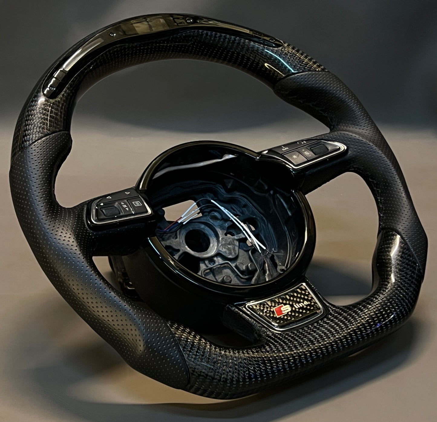 Carbon Fiber LED Display S-Line Sport Steering Wheel 2012-18 Audi A6 A7 S6 S7 A1