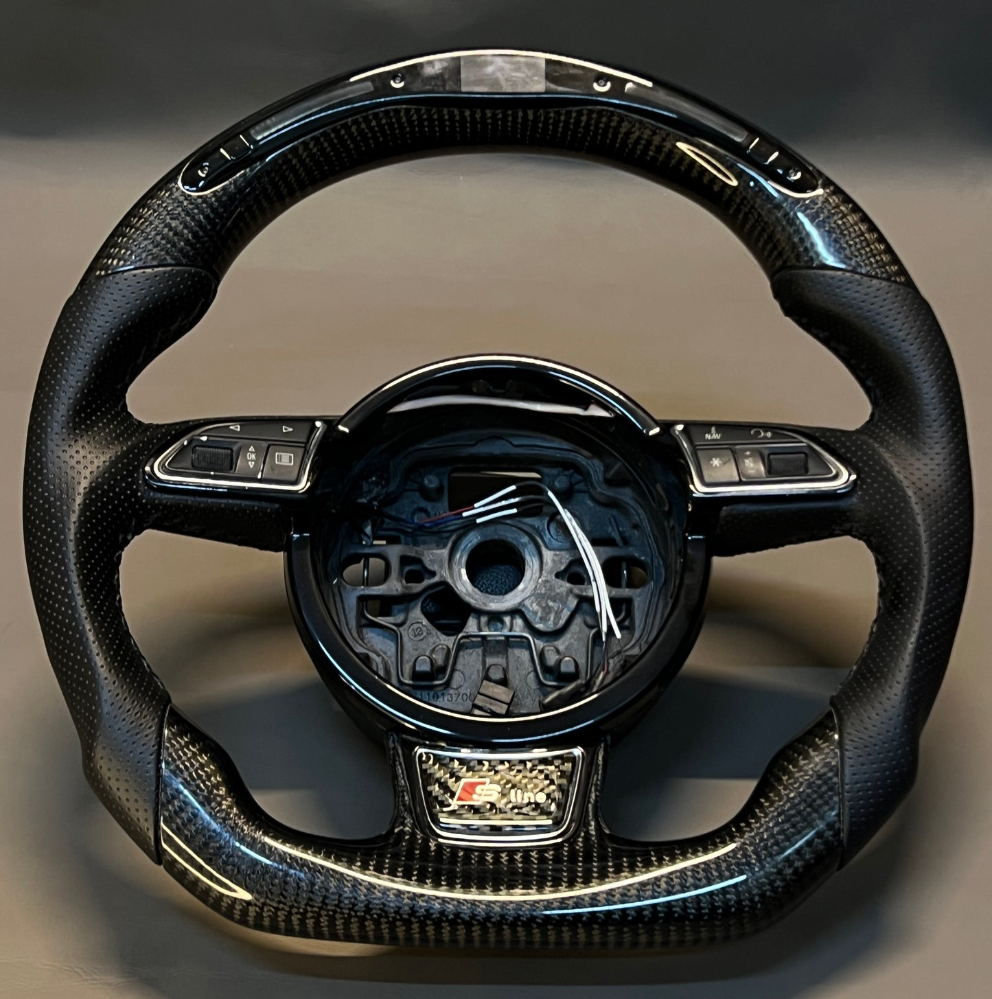 Carbon Fiber LED Display S-Line Sport Steering Wheel 2012-18 Audi A6 A7 S6 S7 A1