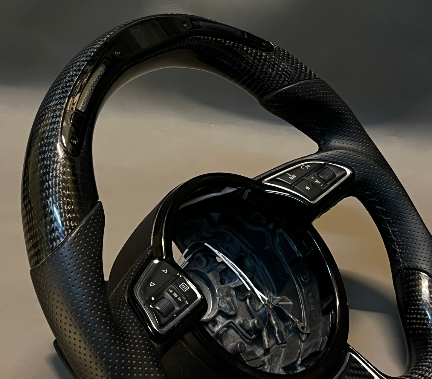 Carbon Fiber LED Display S-Line Sport Steering Wheel 2012-18 Audi A6 A7 S6 S7 A1